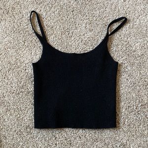 LA Hearts Black Cropped Tank Top